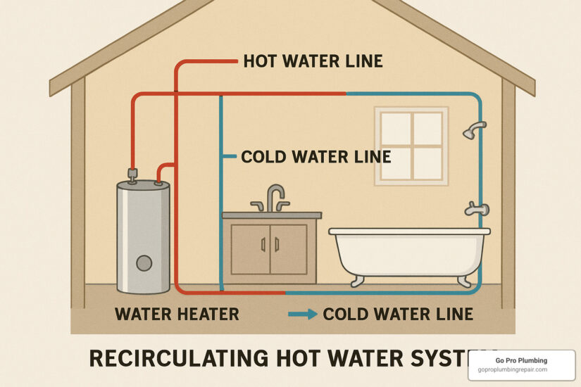 recirculating hot water system diagram