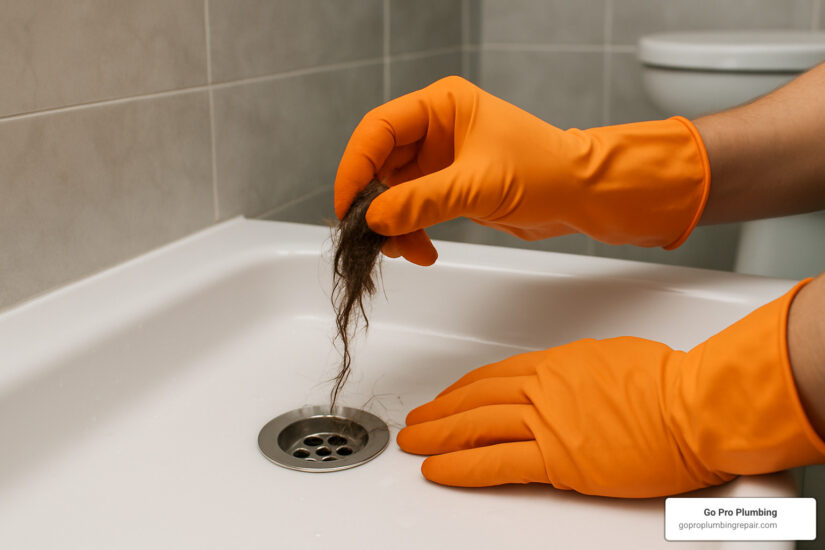 unblock bath drain