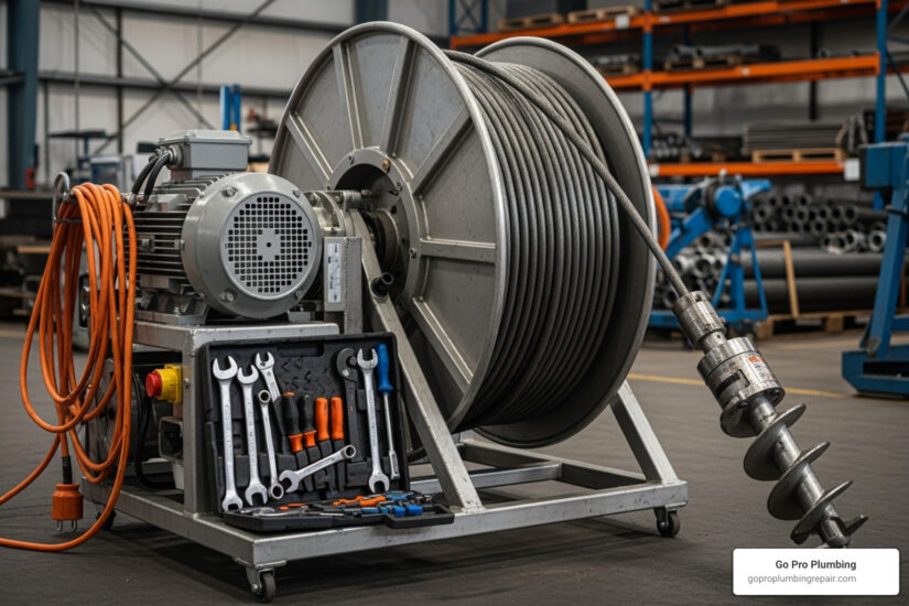 commercial sewer snake machine
