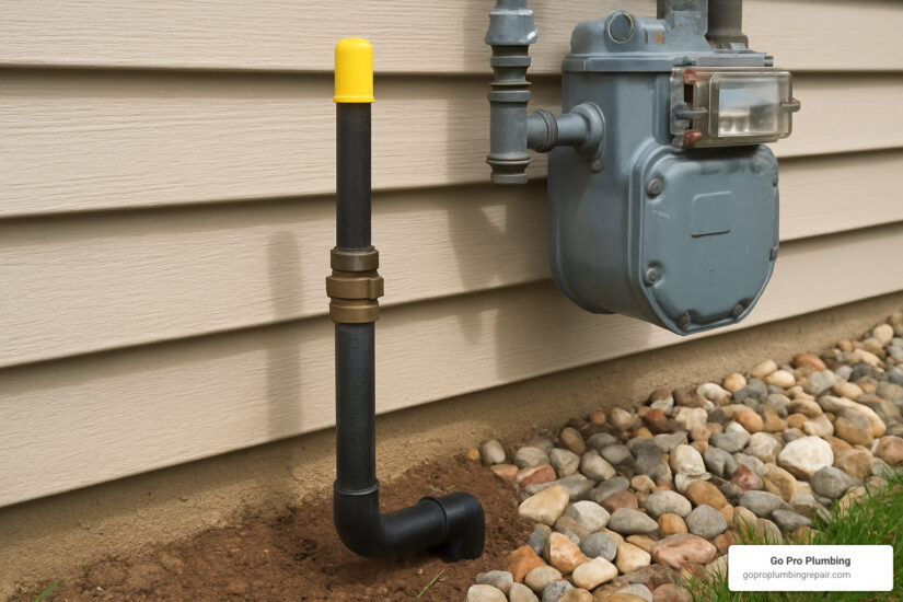 gas riser installation