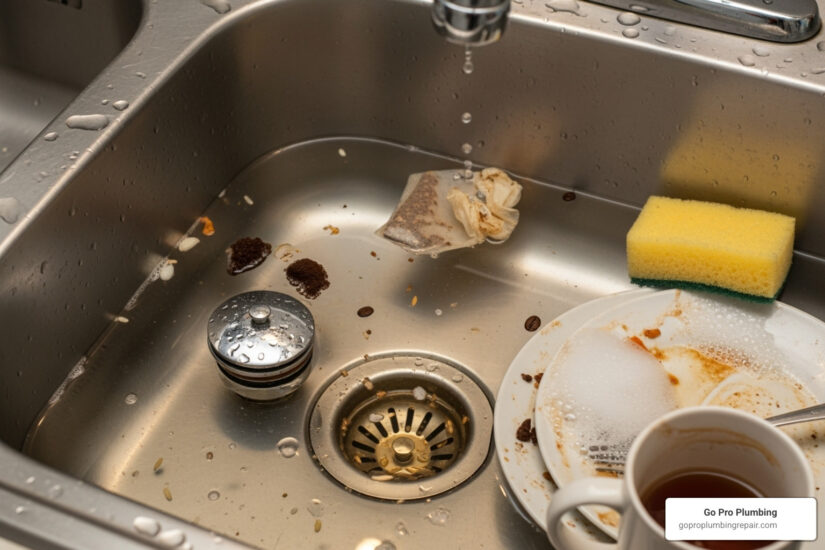 Clogged kitchen sink solutions