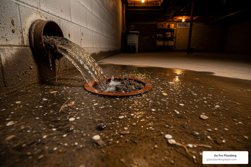 sewage line clogged