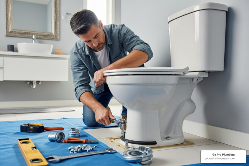 how much does a handyman charge to install a toilet