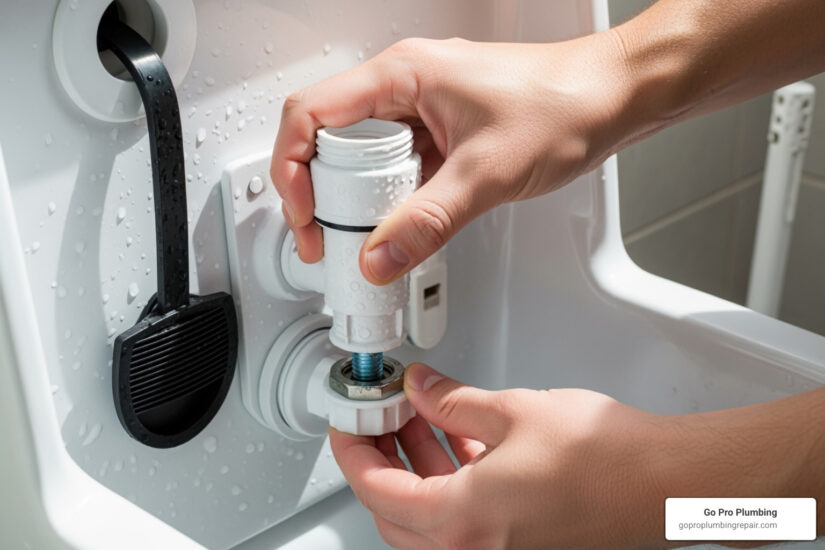 removing toilet fill valve