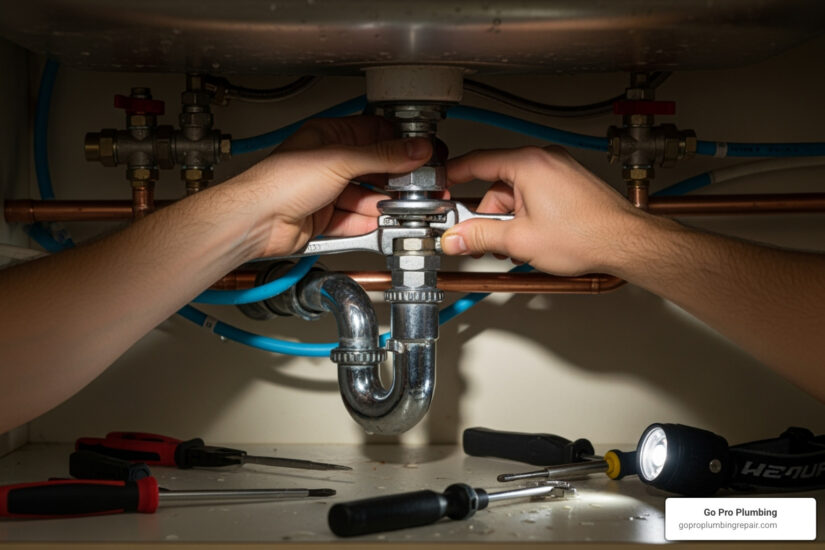changing out a sink faucet