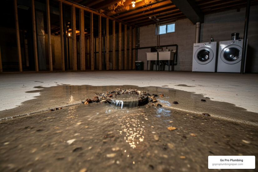 main line sewage block