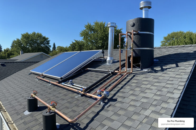 plumbing for solar water heater