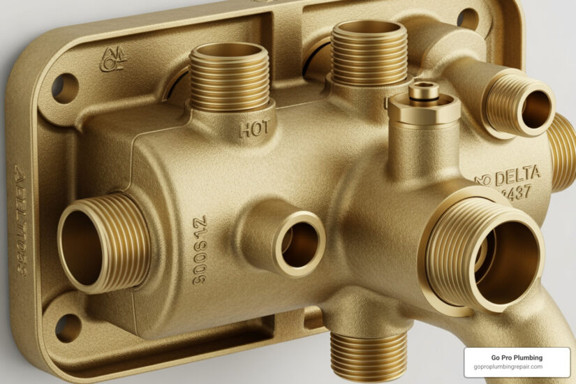 disassemble delta shower valve