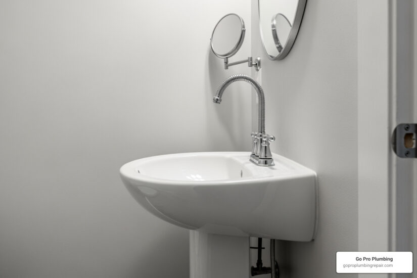 change faucet on pedestal sink