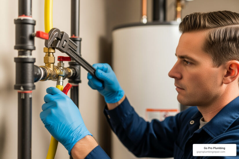 Residential gas line repair