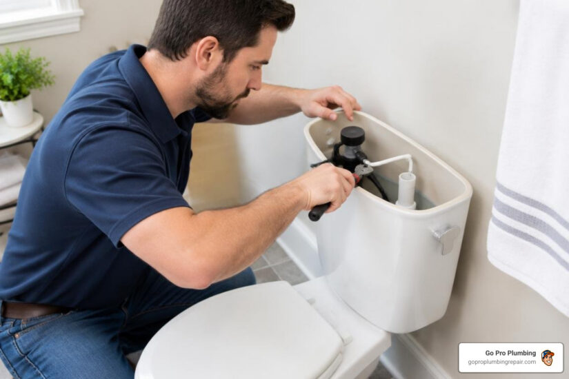 toilet tank leak