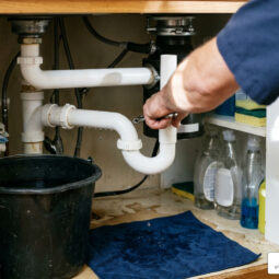 leaking P-trap under kitchen sink