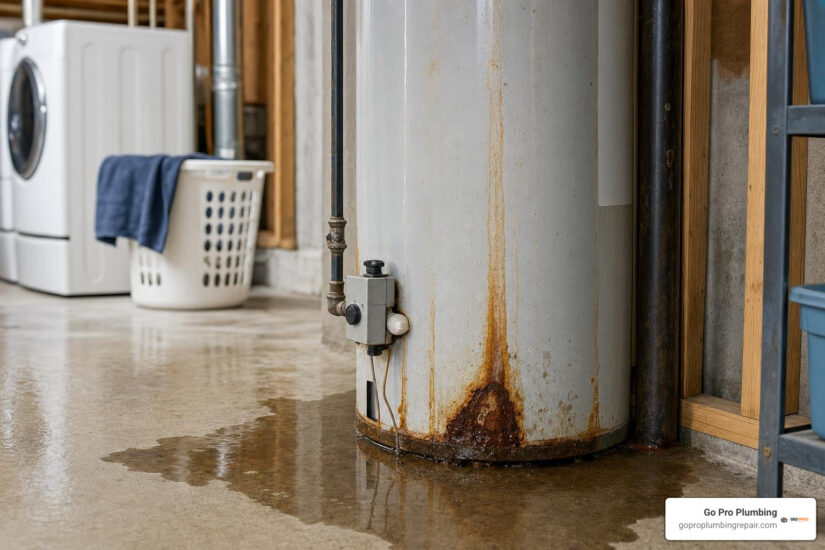 water heater leak